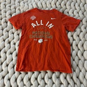 Nike Clemson National Champions 2018 Orange T Shirt